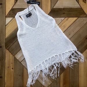 Micheal Stars Knit Fringe Tank